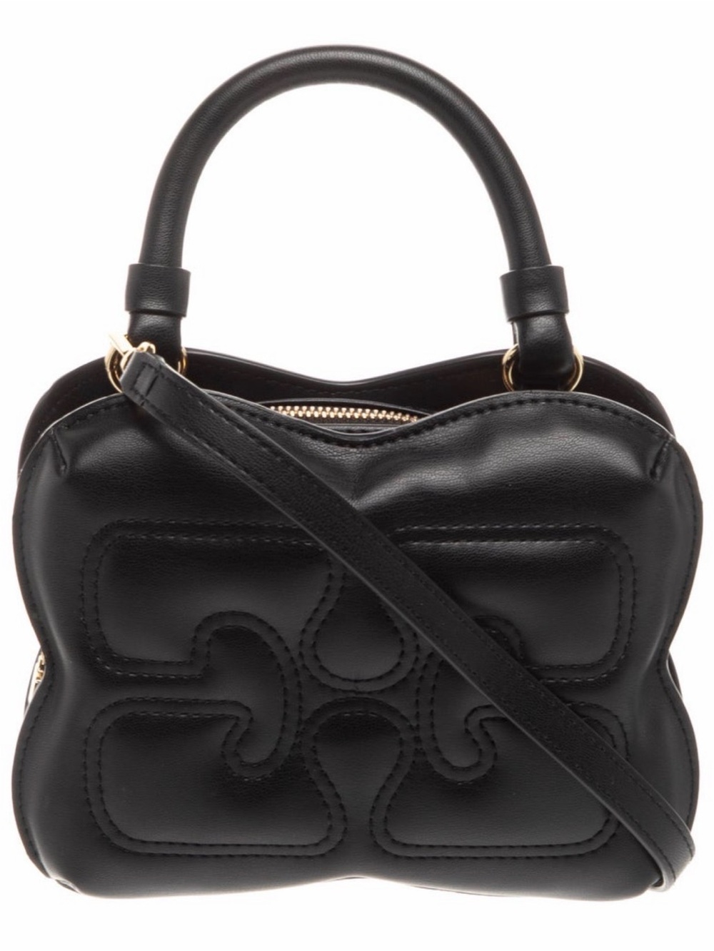 GANNI Butterfly Nano Crossbody Bag Black with Gold Hardware Like New